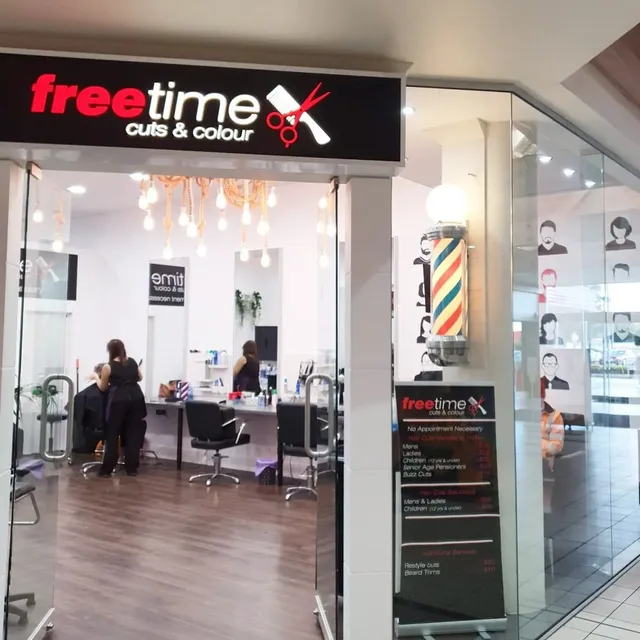 Inside the Freetime Cuts & Colour salon, Newcomb Central Shopping Centre, Geelong